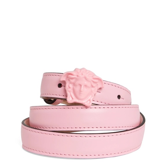 New Authentic VERSACE Pink leather ''Medusa'' belt by VERSACE - Picture 2 of 9